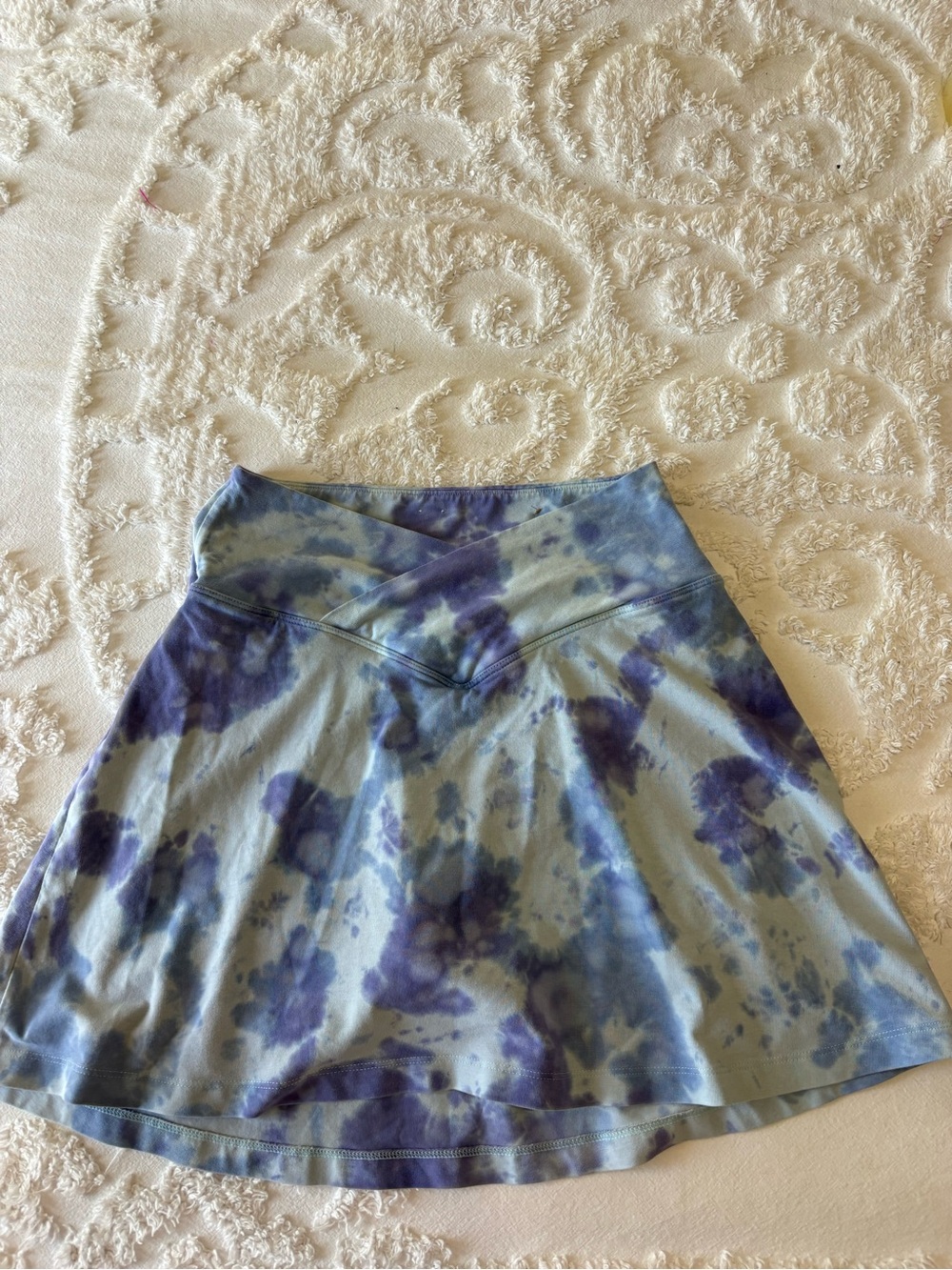 PINK Victoria's Secret Blue & Purple Tie-Dye Skater Skirt